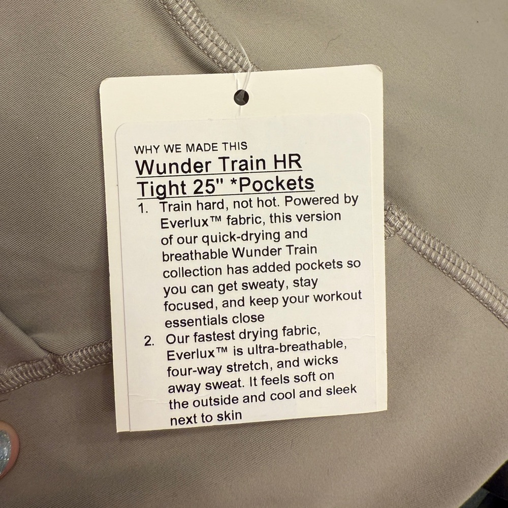 NWT 🤍 Lululemon wunder train high-rise tights with pockets 25 inches - Picture 7 of 8